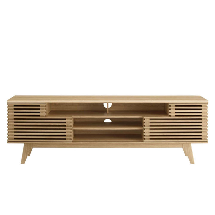 Modway Render Mid-Century Modern Low Profile 71 Inch Media Console TV Stand in - Diamond Home USA