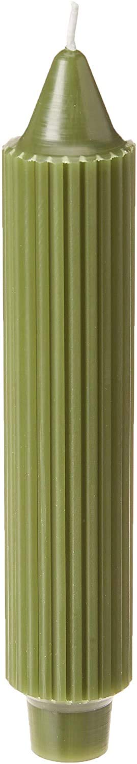 Root Unscented Grecian Collenettes Dinner Candles 7-Inch Tall Box of 4 Dark