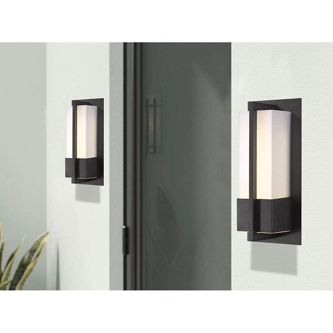 Led Outdoor Sconce Farmhouse Industrial Modern Contemporary Acrylic Black - Diamond Home USA
