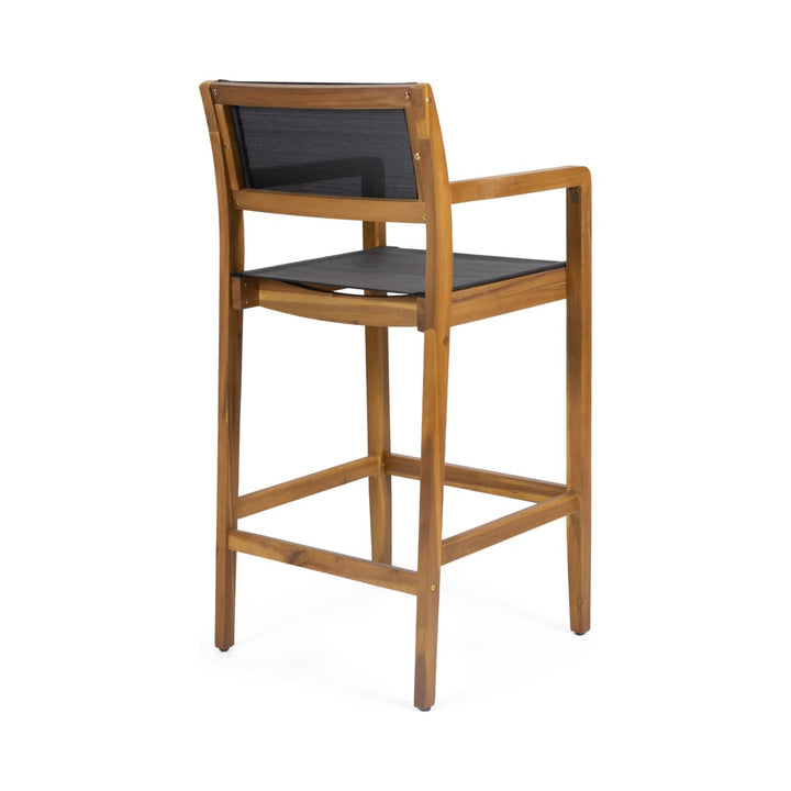 Christopher Knight Home Calista Acacia Wood Barstools with Outdoor Mesh (Set - Diamond Home USA