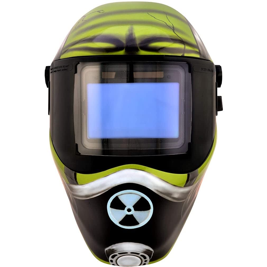 Auto Darkening Welding Helmet Black Green Rust Resistant