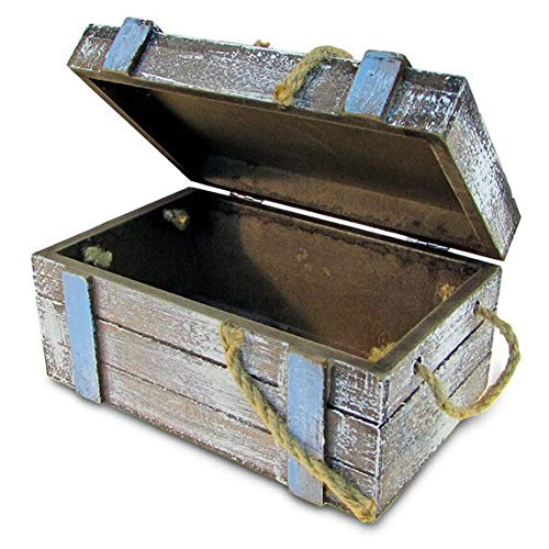 Large Pacific Jewelry Box Nautical Decor Multi Color Coastal Plastic - Diamond Home USA