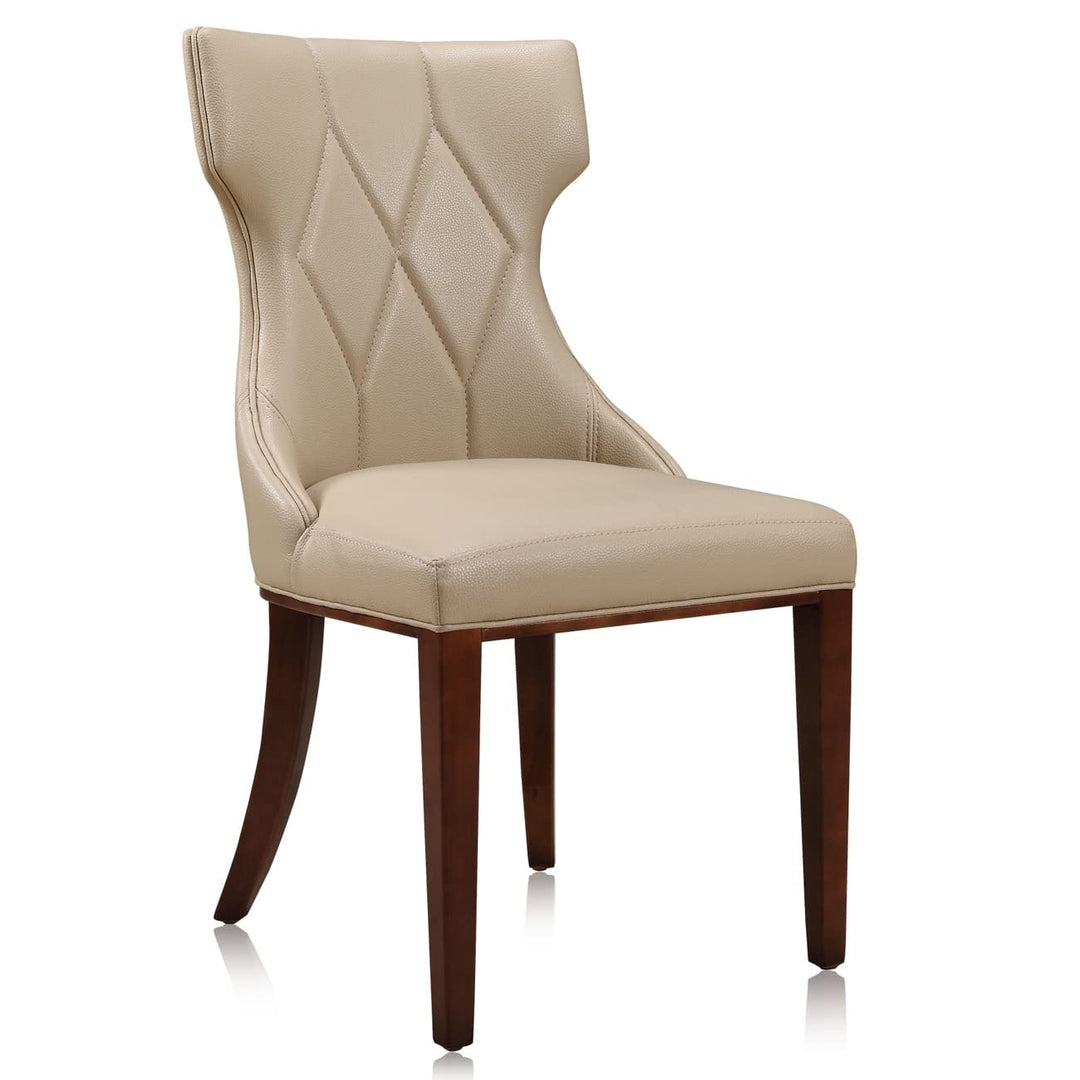 International Design USA Regis' Camel Leather Dining Chairs Set of 2 Saddle - Diamond Home USA