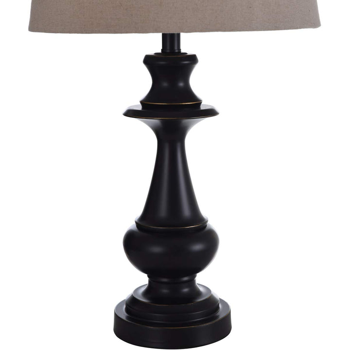 Stylecraft Home Collection Bronze Table Lamp with Natural Linen Hardback - Diamond Home USA