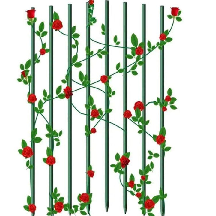 Plant Stakes Pack of 50 5/16 in.6 Ft.Dark Green 6ft - Diamond Home USA