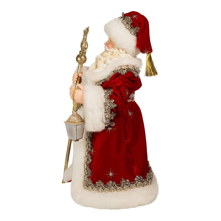 Kurt S. Adler Fabriché Regal Red Table Piece Santa 10.5-Inches Multi-Colored - Diamond Home USA