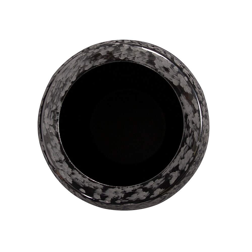 Chiseled Texture Black Iron Cylinder Vase Large - Diamond Home USA