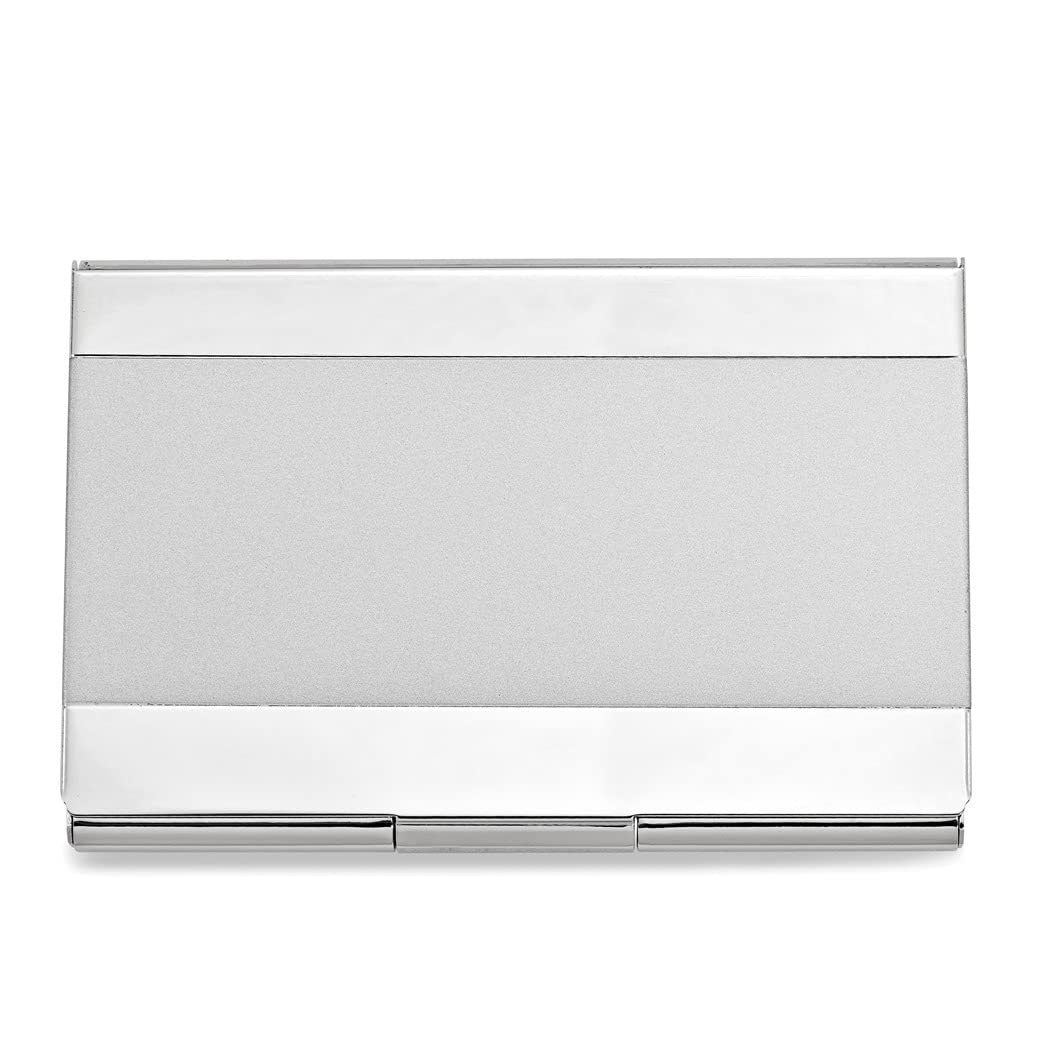 Nickel-Plated Matte and Polished Business Card Case Silver Metal No Accessories