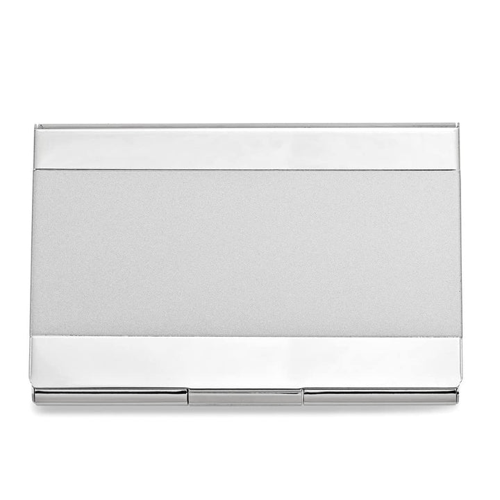 Nickel-Plated Matte and Polished Business Card Case Silver Metal No Accessories