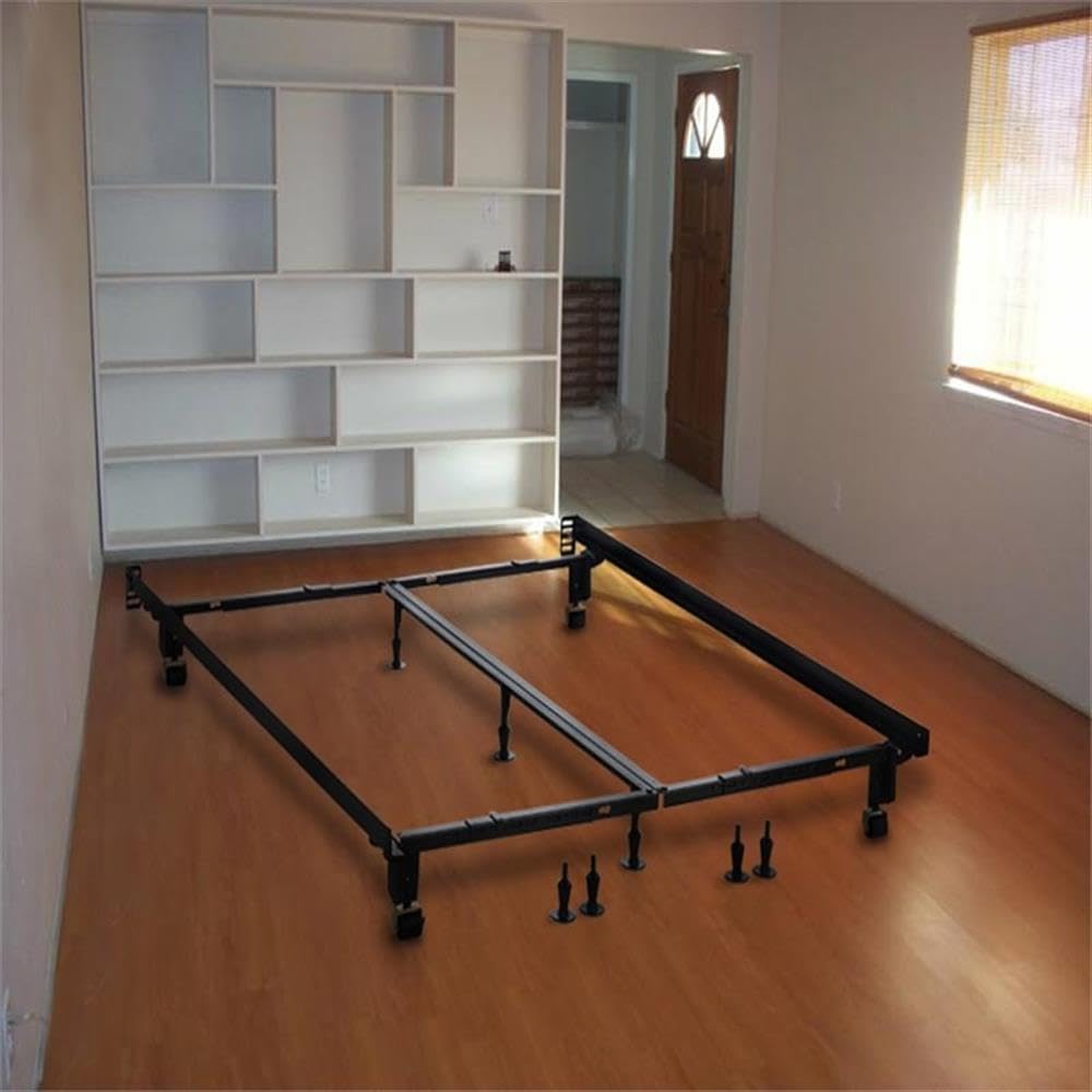 Mega Multi-Fit Bed Frame Twin/Full/Queen/King/Cal. King Heavy Duty in Coffee - Diamond Home USA