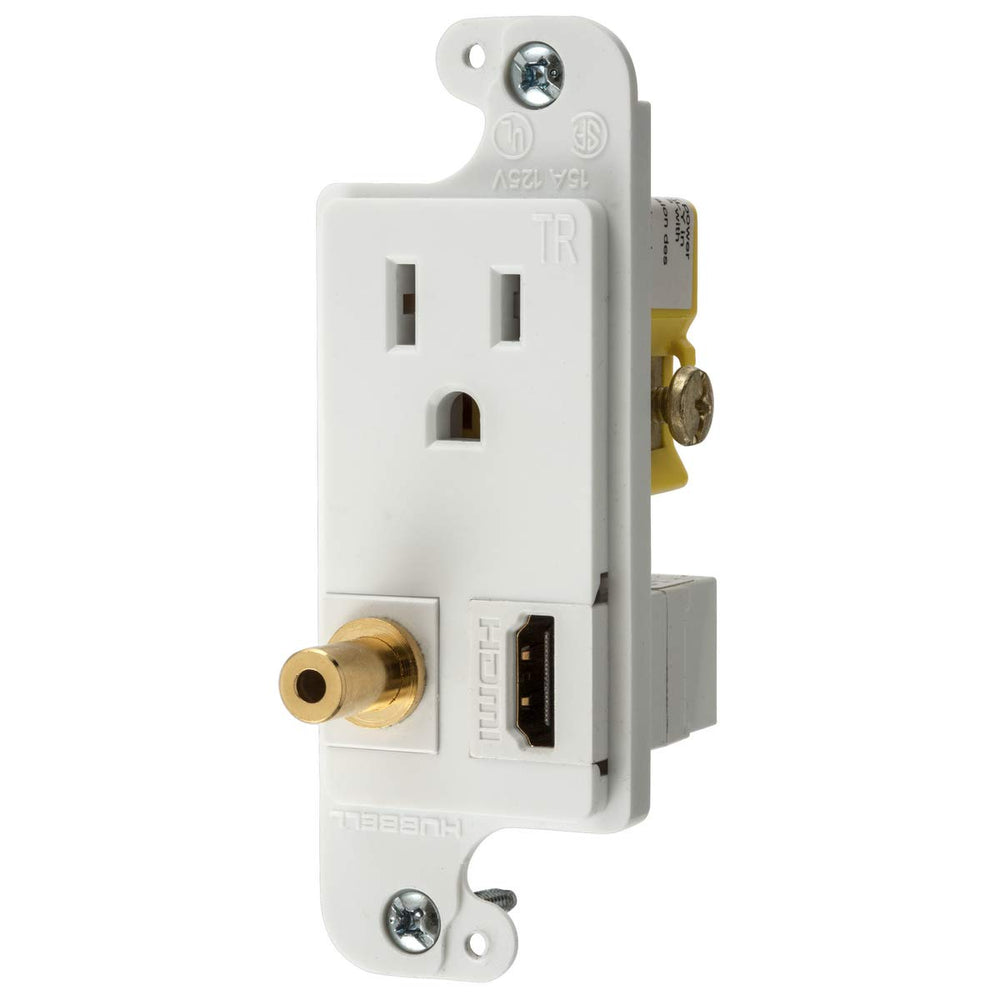 Bryant Electric RJ650WTR tradeSELECT JLOAD Tamper-Resistant Multimedia Outlet - Diamond Home USA
