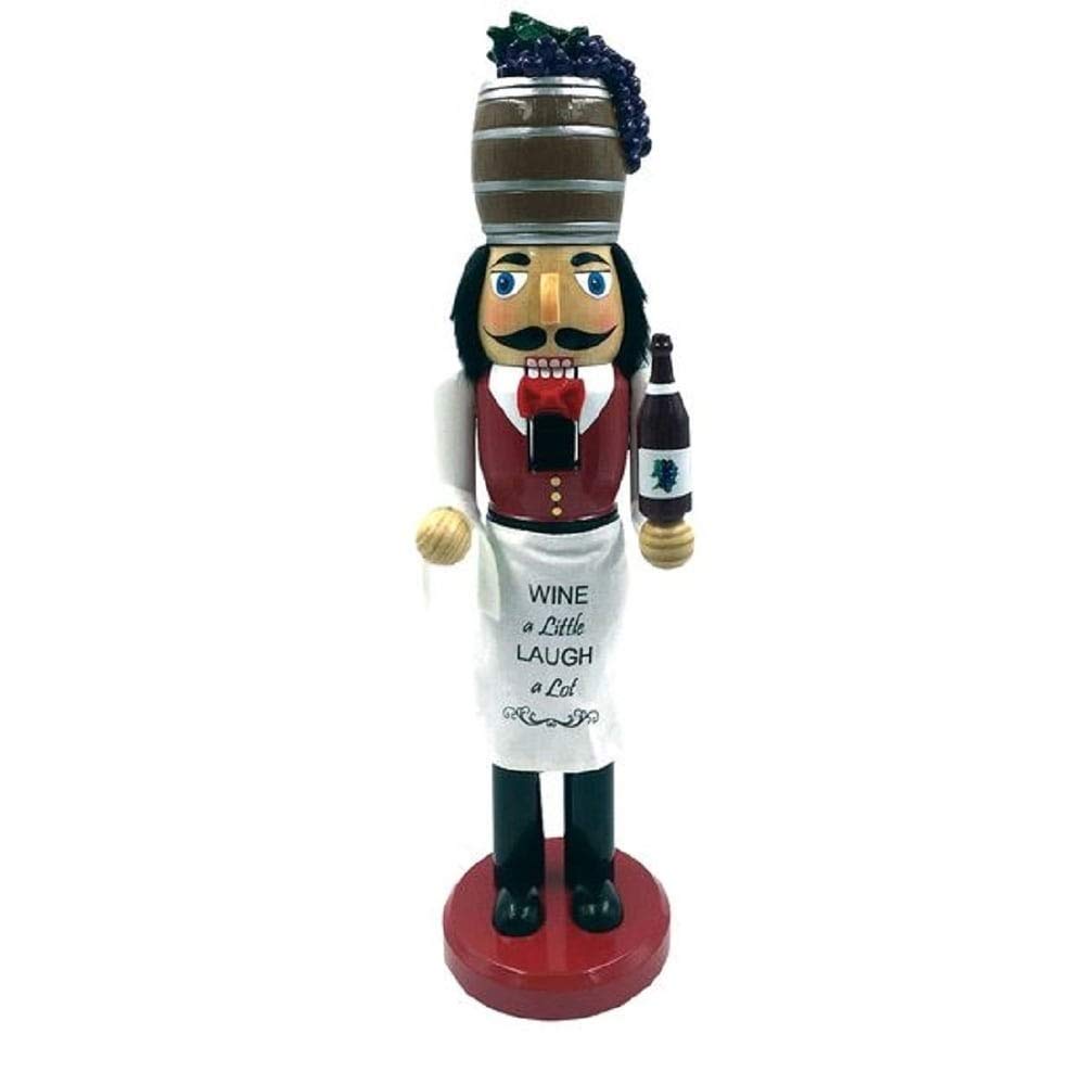 Workshop Wine Nutcracker 14" Multi Color Wood