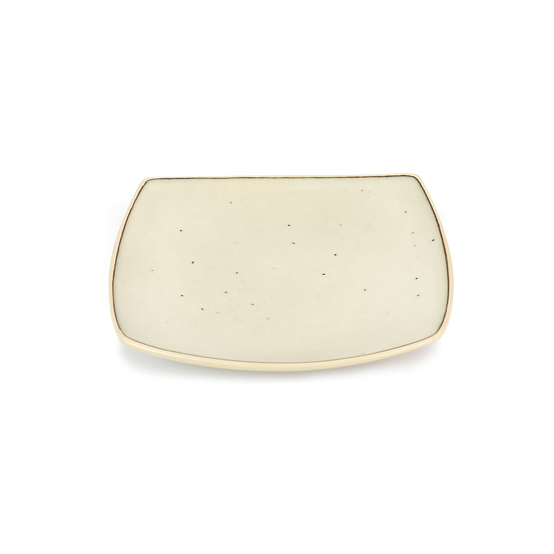 Soho Lounge 16 Piece Stoneware Dinnerware Set in Light Taupe Tan Textured Casual - Diamond Home USA