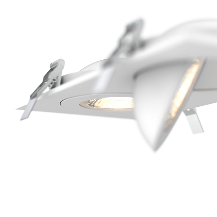 Pivot Duo 4 Inch Flat Recessed Led Light 5cct White Modern Contemporary Glass - Diamond Home USA