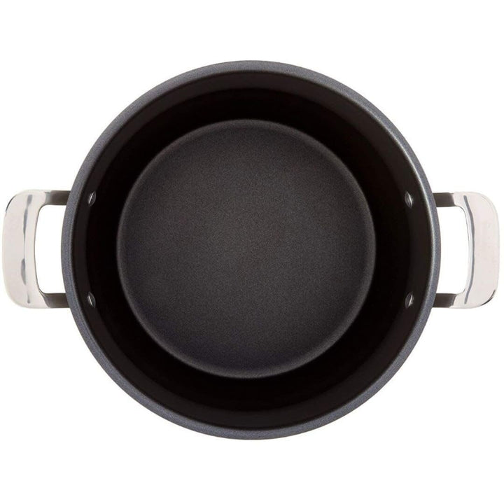 Contour Hard Anodized Stockpot With Cover 12 Qt. Black - Diamond Home USA
