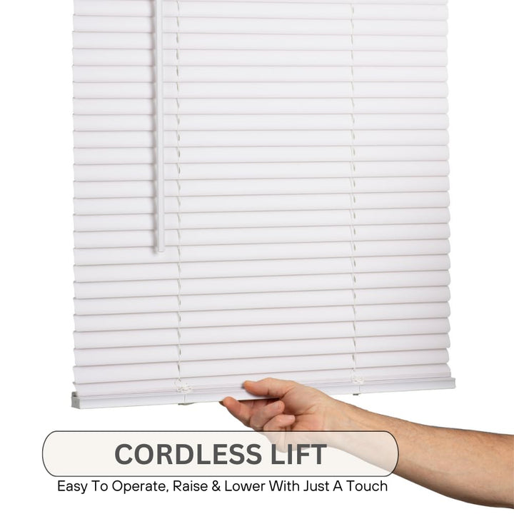 1" Cordless Vinyl Mini Blind - White