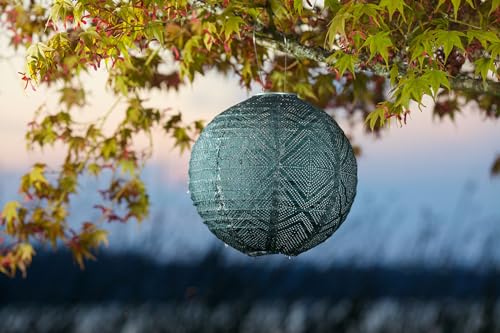 Allsop 31407 Soji Stella Boho Handmade LED Outdoor Solar Lantern 12X12 Ink - Diamond Home USA