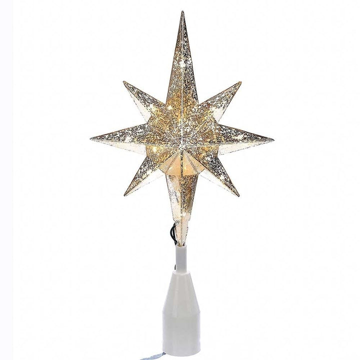 10-Light Gold Star Treetop Medium