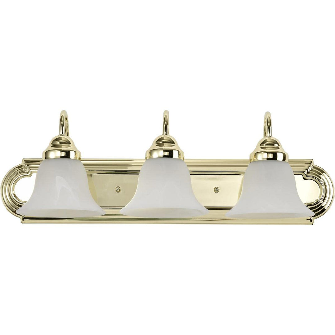Nuvo 60/329 Ballerina Three Vanity Wall Light with Alabaster Glass Bell Shades - Diamond Home USA
