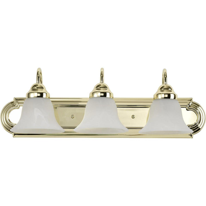 Nuvo 60/329 Ballerina Three Vanity Wall Light with Alabaster Glass Bell Shades - Diamond Home USA