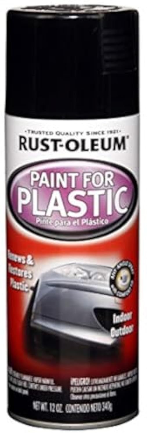 Rust-Oleum Black Automotive 248649 12-ce Paint for Plastic Spray Gloss 11