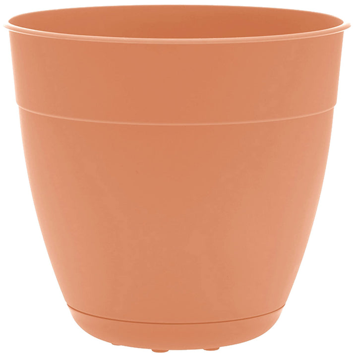 Bloem Dayton Planter with Saucer: 20" - Coral - 100% Recycled Plastic Pot
