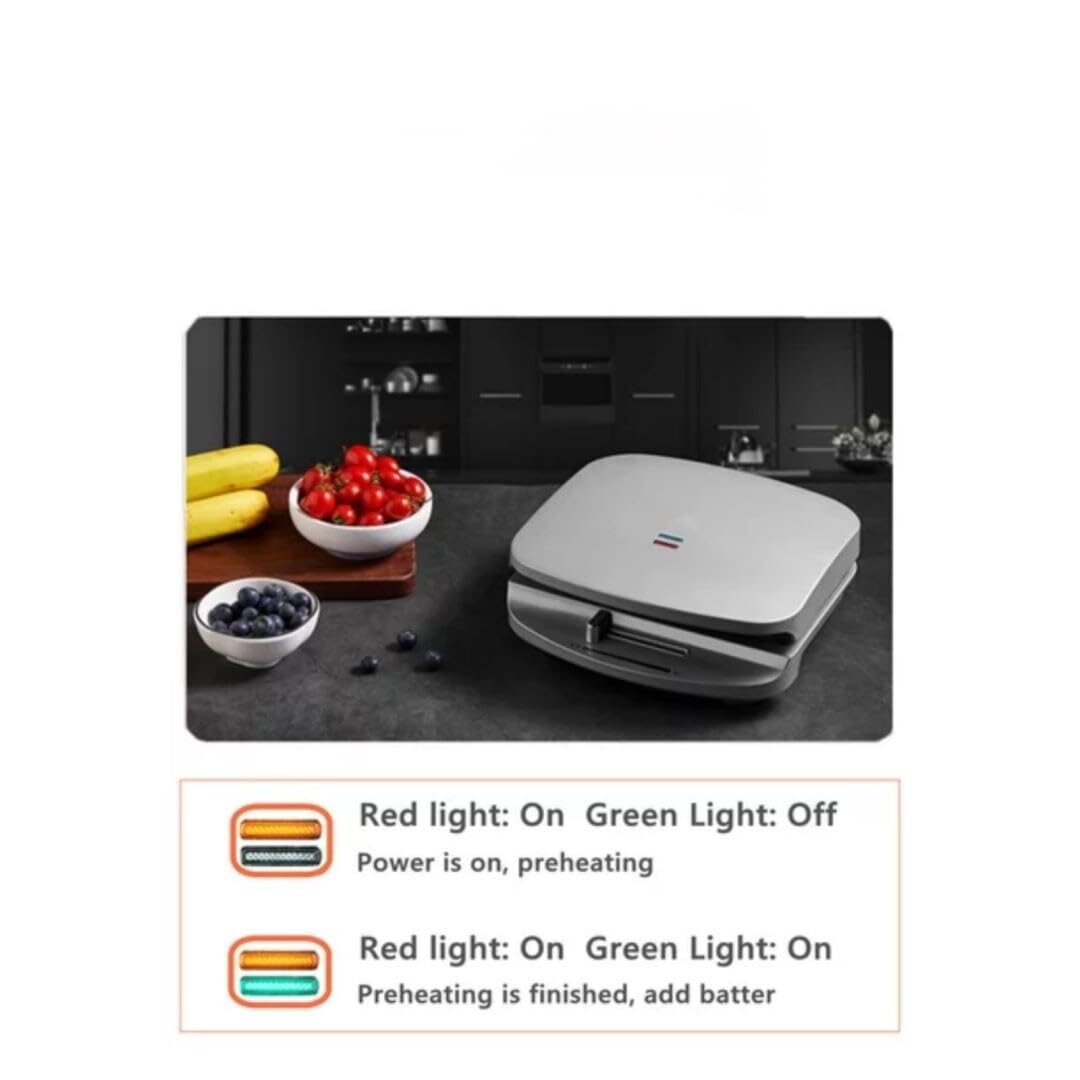 Waffle Maker With Temperature Control Non-stick es Silver Non-stick - Diamond Home USA