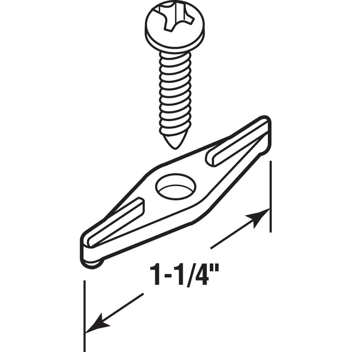 Prime-Line PL 14616 Double Wing Clip Plastic White (100 Pack) - Diamond Home USA