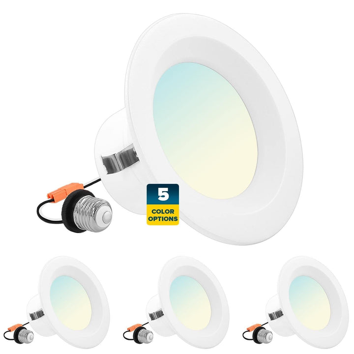 4" Recessed Lighting Led Can Light 5 Color Options 10w=60w Dimmable Wet Rated Ic