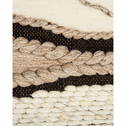 Hand Woven Wall Tapestry 111-2' X 3' Beige Brown Bohemian Eclectic Wool - Diamond Home USA