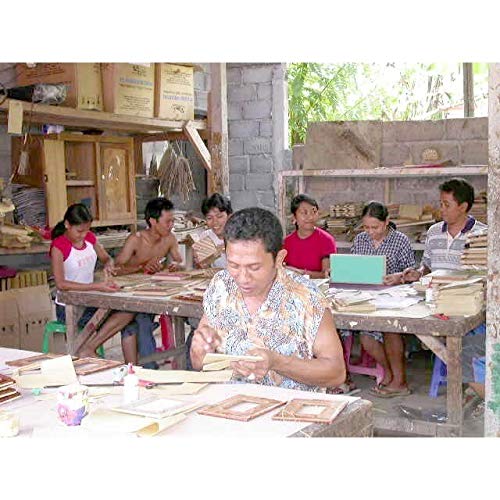 Handmade Palm Tree Design Bamboo/Leaves Photo Album (Indonesia) Multi Color - Diamond Home USA