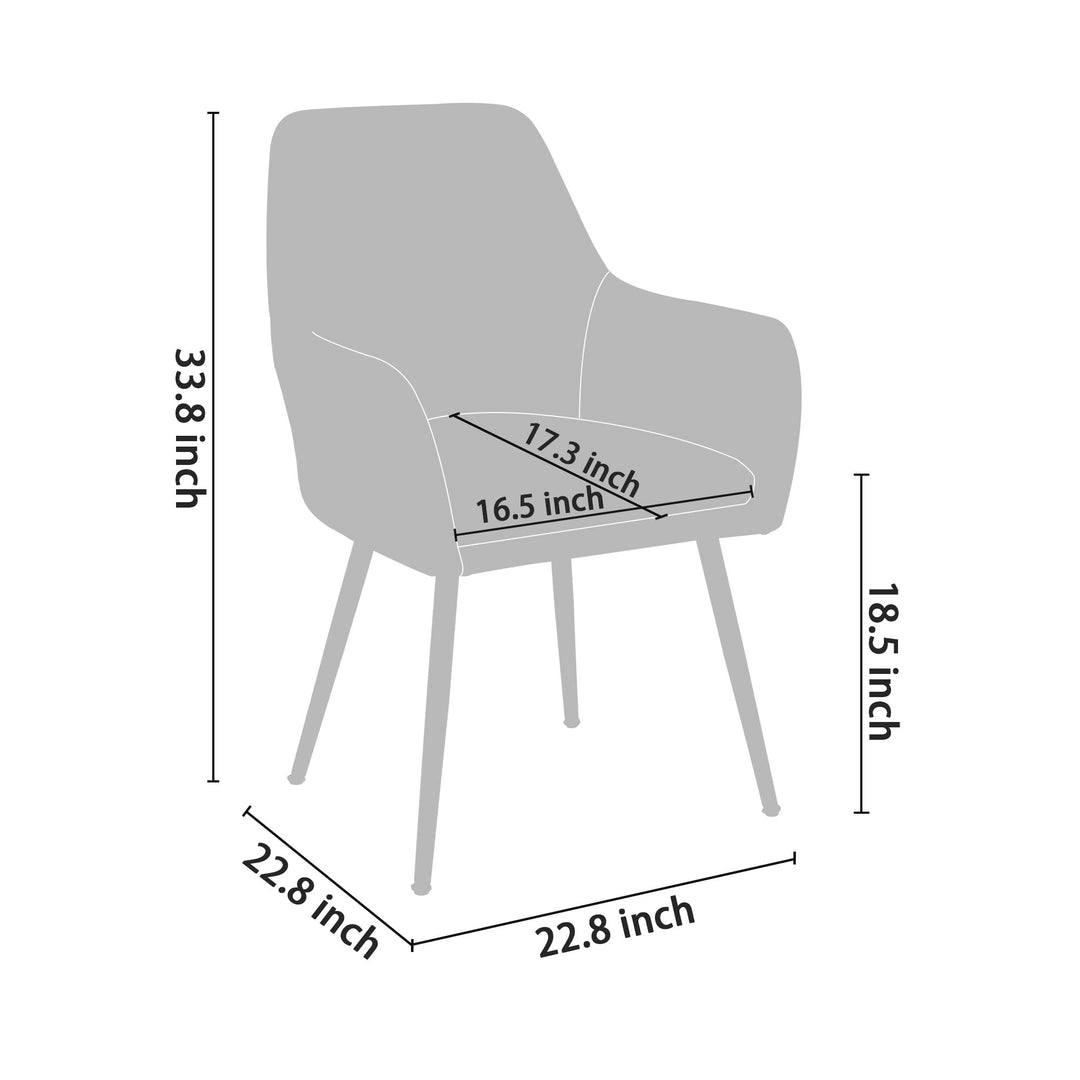 CangLong Furniture Modern Living Dining Room Accent Arm Chairs Club uest with - Diamond Home USA
