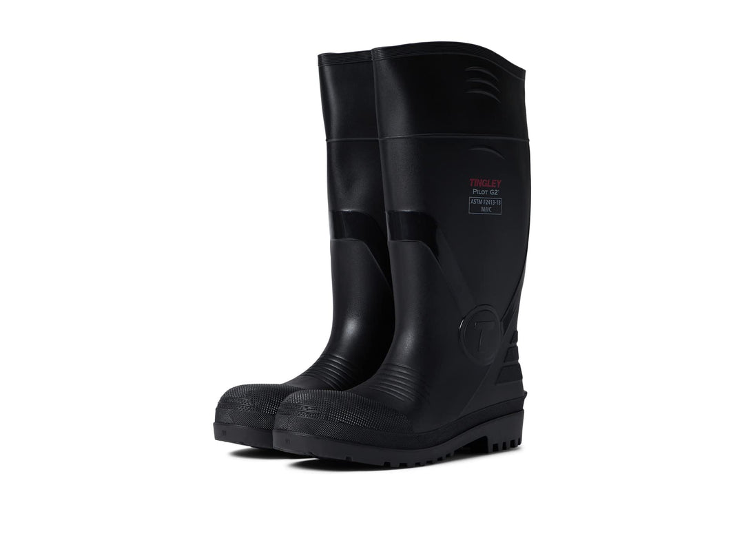 TINGLEY unisex adult Rubber Workboot Rain Boot Black 11 Women 9 Men US