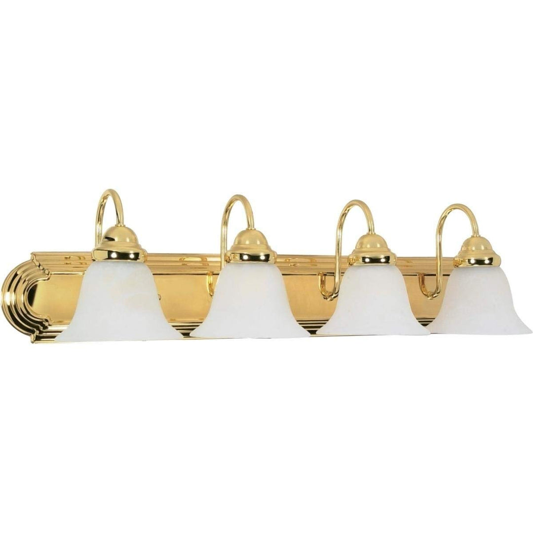 4 Light 30 in. Vanity Metallic Traditional Metal Brass Includes Hardware