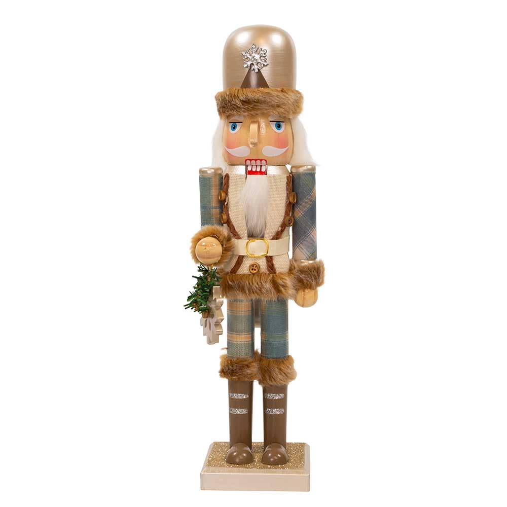 Kurt Adler 15-Inch Wooden Rustic Glamour Nutcracker