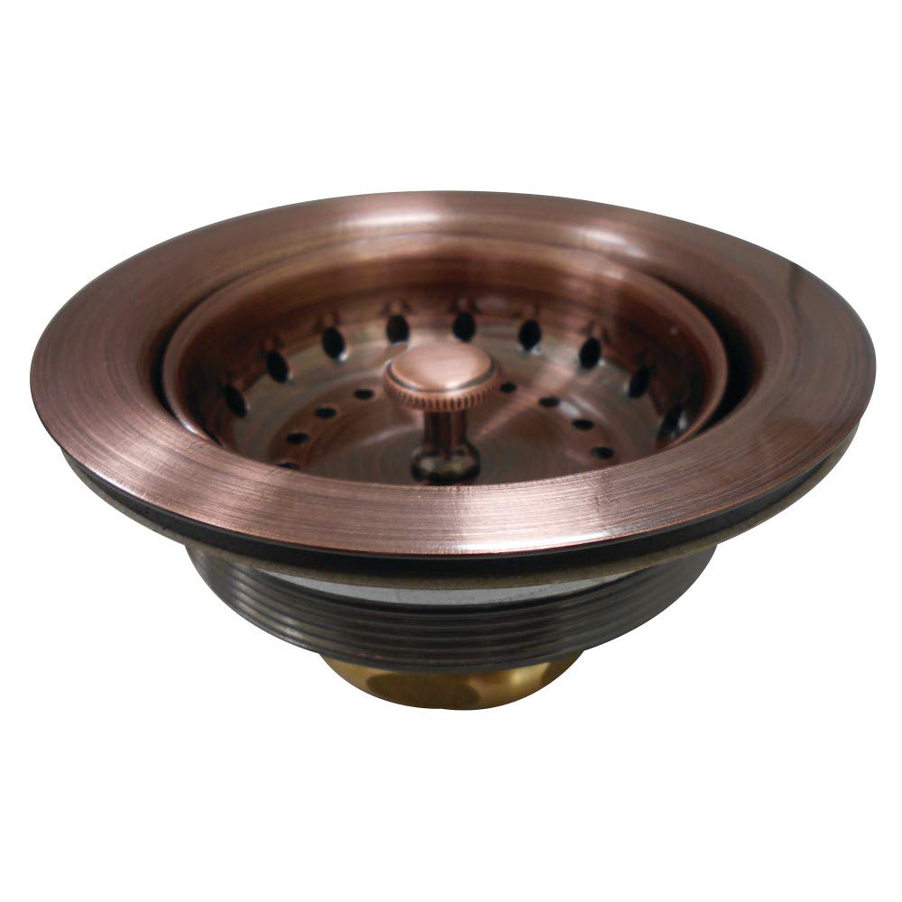 Kingston Brass K111BAC Tacoma Basket Strainer Antique Copper