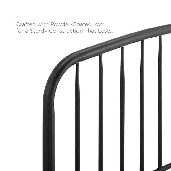 Modway MOD-6151-BLK Nova King Metal Headboard Black - Diamond Home USA