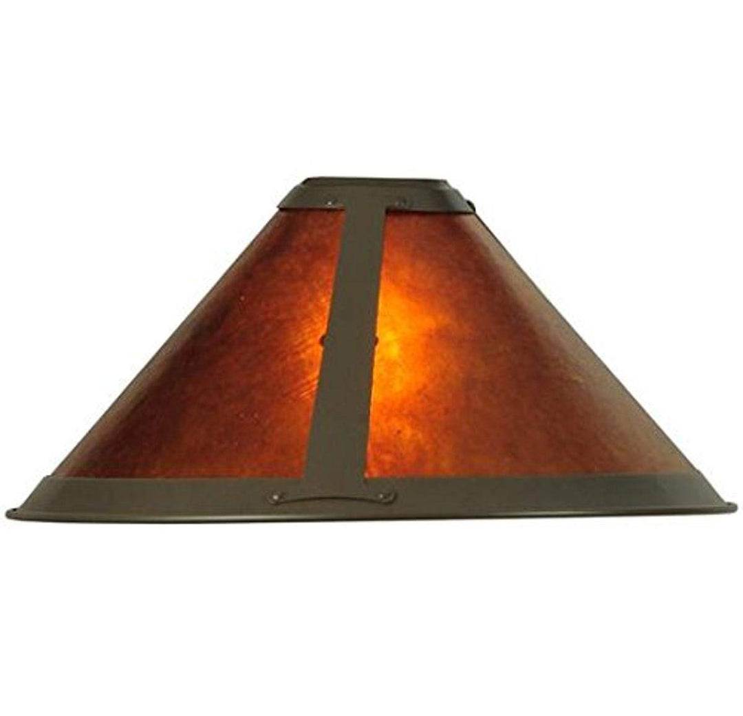 Meyda Tiffany 25962 Van Erp Mica Torchiere Lamp Shade 15" Width Amber