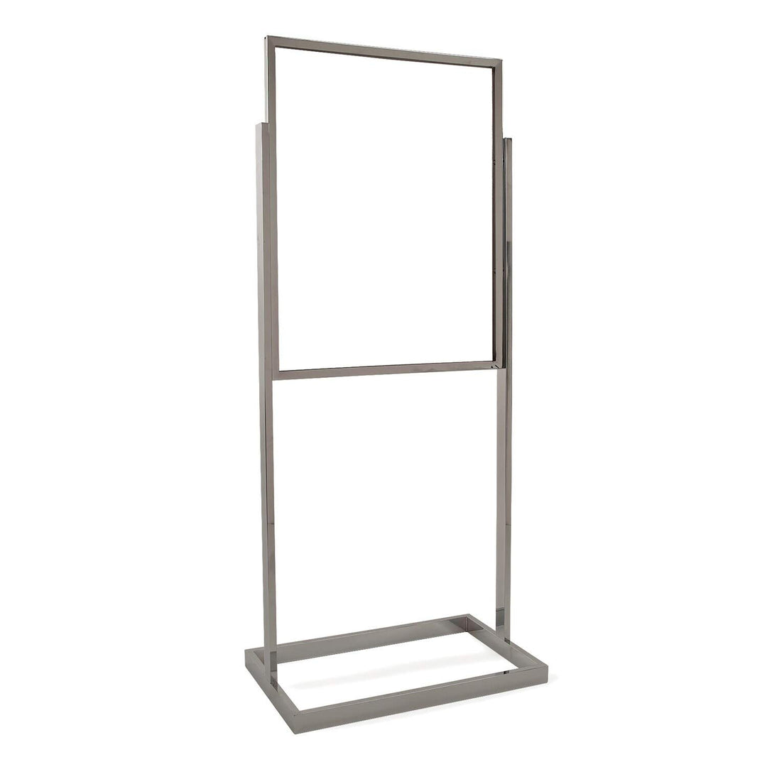 Bulletin Sign Holder with Rectangular Tubing Base 22" X 28" Opening Chrome