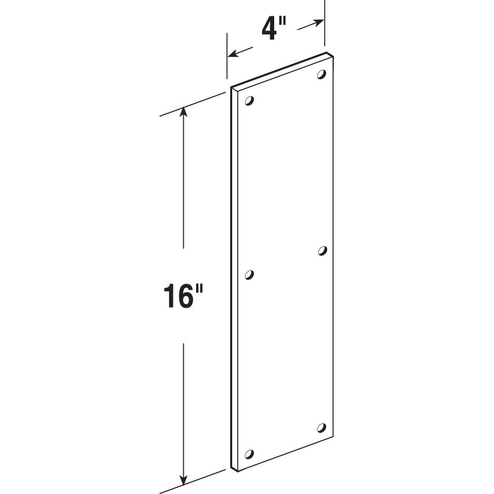 Prime-Line J 4753 Kick Plate 6 x 36 In. Satin Aluminum (Single Pack) - Diamond Home USA