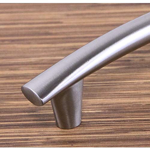 Contemporary Round Arch Design Stainless Steel Finish 6.5-inch Cabinet Bar - Diamond Home USA