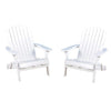 Christopher Knight Home Hanlee Folding Wood Adirondack Chairs 2-Pcs Set White