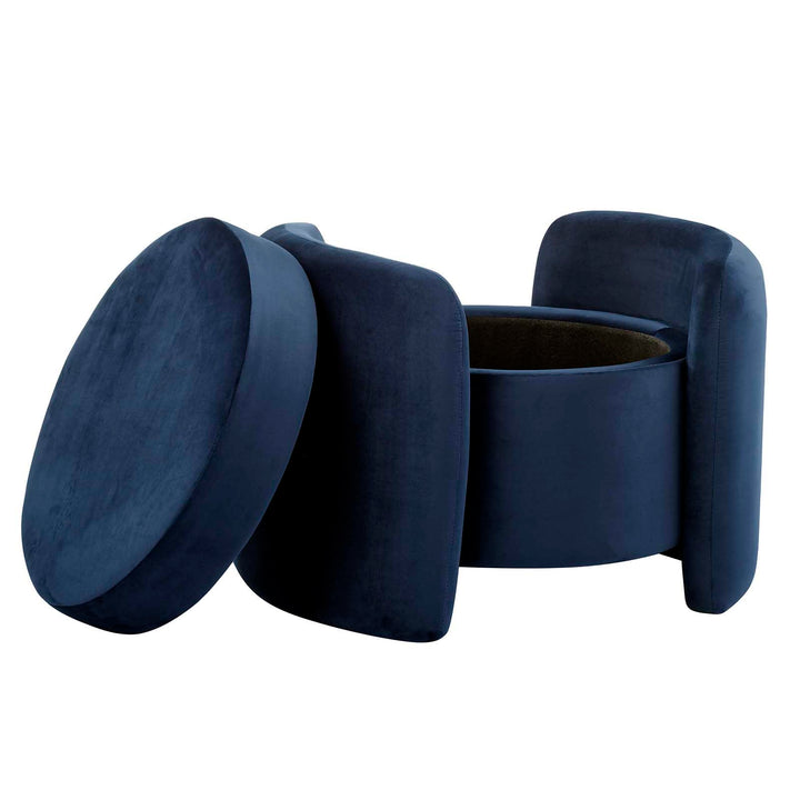 Modway EEI-6055-MID Nebula Upholstered Performance Velvet Ottoman