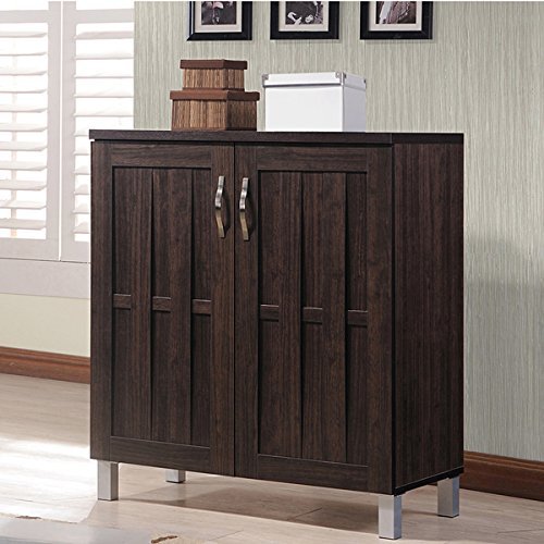 Excel Modern and Contemporary Dark Brown Sideboard Storage Cabinet by Baxton