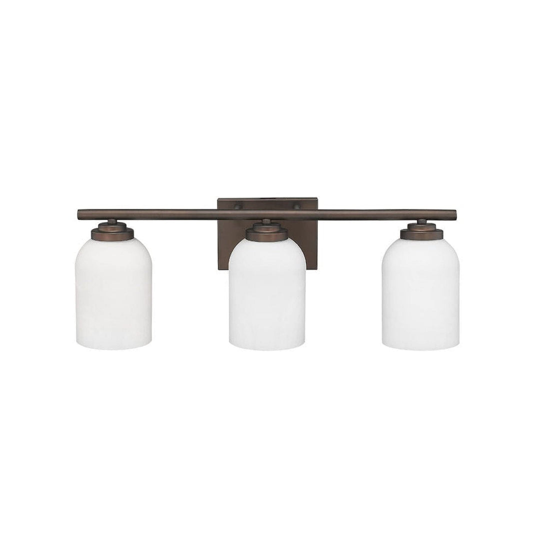 3-light Updated Modern Bronze Bathroom Vanity Light Fixture Brown Industrial