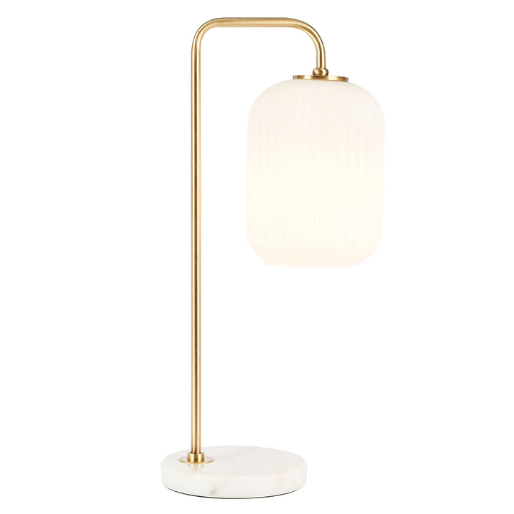 Lighting 20" Table Lamp 11" W X 6" D H Gold White Modern Contemporary Bulbs - Diamond Home USA