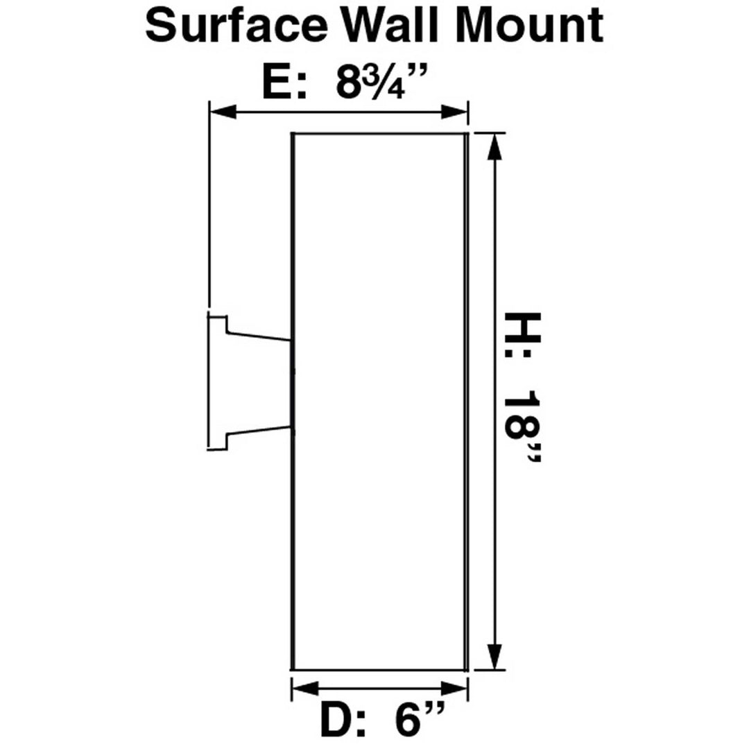 Volume Lighting V9646-5 Volume Lighting V9646 2 Light 18" Tall LED Outdoor - Diamond Home USA