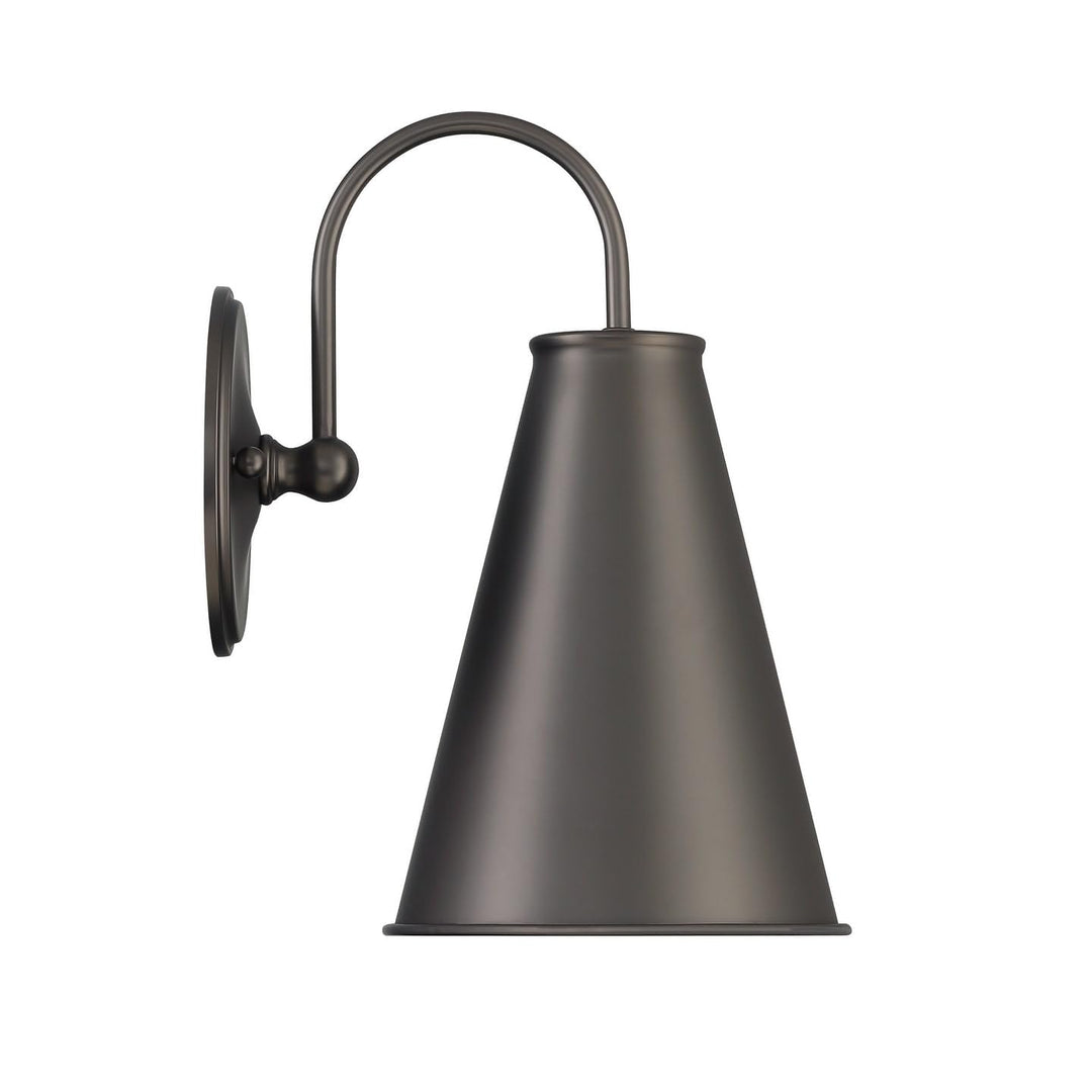 Tapered Metal 7" Dome Dark Bronze Wall Sconce Light 9.5'' D X 7'' W 12.5'' H