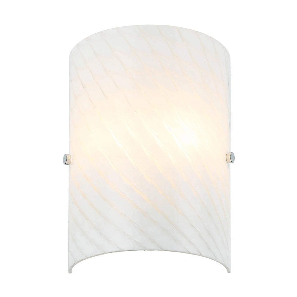 Swirled 2-light Flush Handblown French Feather Glass Wall Sconce Cream - Diamond Home USA