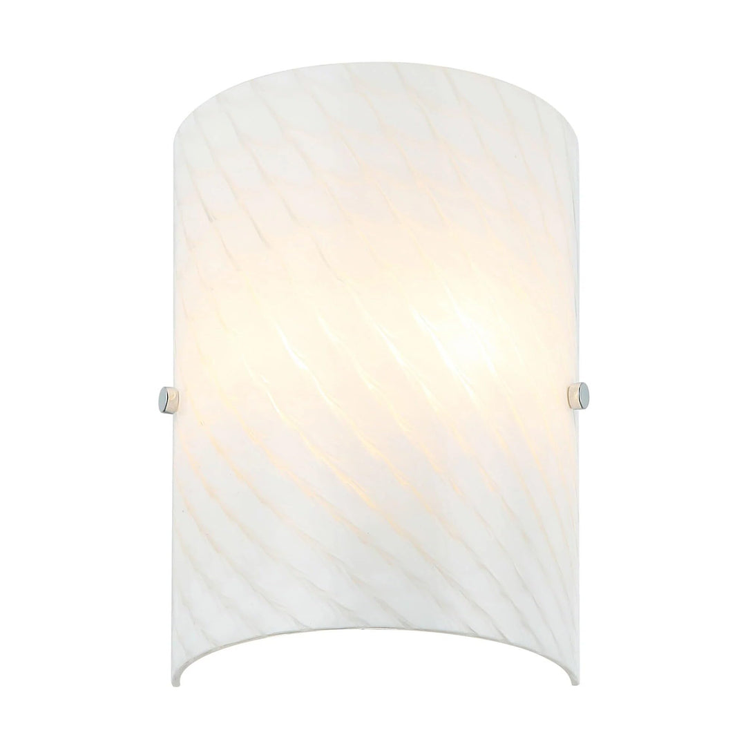 Swirled 2-light Flush Handblown French Feather Glass Wall Sconce Cream - Diamond Home USA